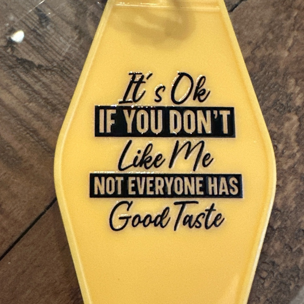 Yellow Keychain with Quote